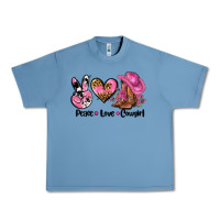 Pebble Blue peace love  cowgirl Urban Heavy Tee - AdoDesignShop