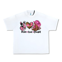 White peace love  cowgirl Urban Heavy Tee - AdoDesignShop