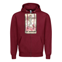 Burgundy hair stylist Zipper Hoodie - MaliasSmallBusiness