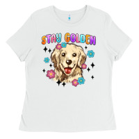 White stay golden Ladies Tee - MaliasSmallBusiness