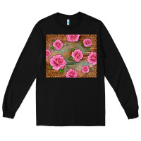 Black Western Pink Roses Long Sleeve Tee - LillyAllenDesigns