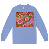 Colony Blue Western Pink Roses Long Sleeve Tee - LillyAllenDesigns