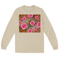 Mushroom Western Pink Roses Long Sleeve Tee - LillyAllenDesigns