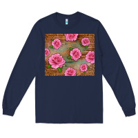 Navy Western Pink Roses Long Sleeve Tee - LillyAllenDesigns