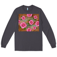Smoke Western Pink Roses Long Sleeve Tee - LillyAllenDesigns