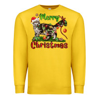 Lemon maine coon cat merry christmas Premium Sweatshirt - LillyAllenDesigns