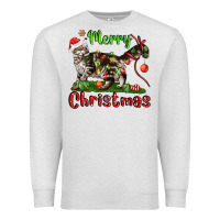 Oatmeal Heather maine coon cat merry christmas Premium Sweatshirt - LillyAllenDesigns