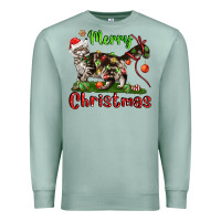 Seafoam maine coon cat merry christmas Premium Sweatshirt - LillyAllenDesigns