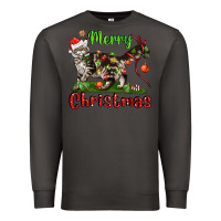 Smoke maine coon cat merry christmas Premium Sweatshirt - LillyAllenDesigns