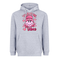 Heather Grey valentine vibes Heavyweight Hoodie - LillyAllenDesigns