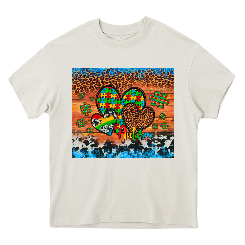 Autism Awareness Hearts Leopard Cowhide Heavy Core Tee by Artiststas | Teevron