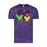 Cloud Purple hearts mardi gras Vintage Tee - JahusDesignShop