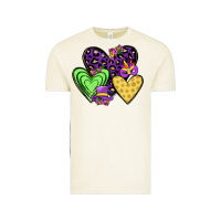 Hearts Mardi Gras Vintage Tee | Teevron