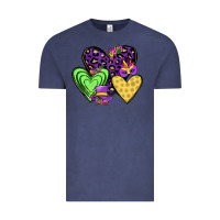 Vintage Denim hearts mardi gras Vintage Tee - JahusDesignShop