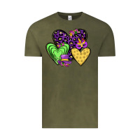 Vintage Olive hearts mardi gras Vintage Tee - JahusDesignShop