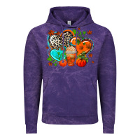 Cloud Purple western leopard  fall   hearts Vintage Hoodie - AdoDesignShop