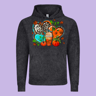 Western Leopard  Fall   Hearts Vintage Hoodie Designed By Adodesignshop