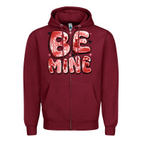 Burgundy be mine Zipper Hoodie - MaliasSmallBusiness