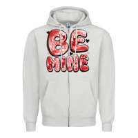 Dove Grey be mine Zipper Hoodie - MaliasSmallBusiness