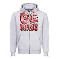 Heather Grey be mine Zipper Hoodie - MaliasSmallBusiness