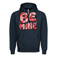Navy be mine Zipper Hoodie - MaliasSmallBusiness