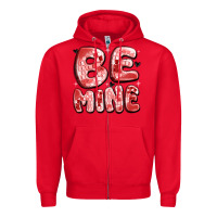 Red be mine Zipper Hoodie - MaliasSmallBusiness