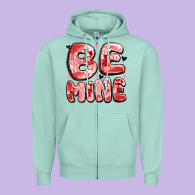 Be Mine Zipper Hoodie Designed By Maliassmallbusiness