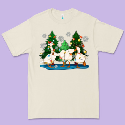 Christmas Duck Premium Tee Designed By Zillion Design Studio