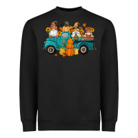Black fall gnomes truck pumpkin sunflowers Heavyweight Sweatshirt - Artiststas