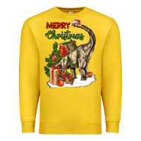 Lemon merry christmas brachiosaurus Premium Sweatshirt - LillyAllenDesigns