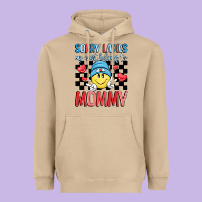 Sorry Ladies My Heart Belongs To Mommy Heavyweight Hoodie Designed By Lillyallendesigns