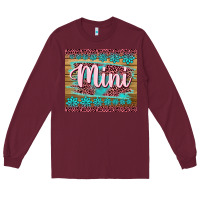 Burgundy western mother's day mini Long Sleeve Tee - BarkalooDesign