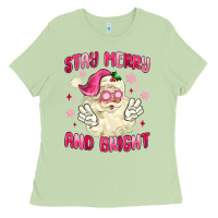 Matcha stay merry and bright Ladies Tee - MaliasSmallBusiness