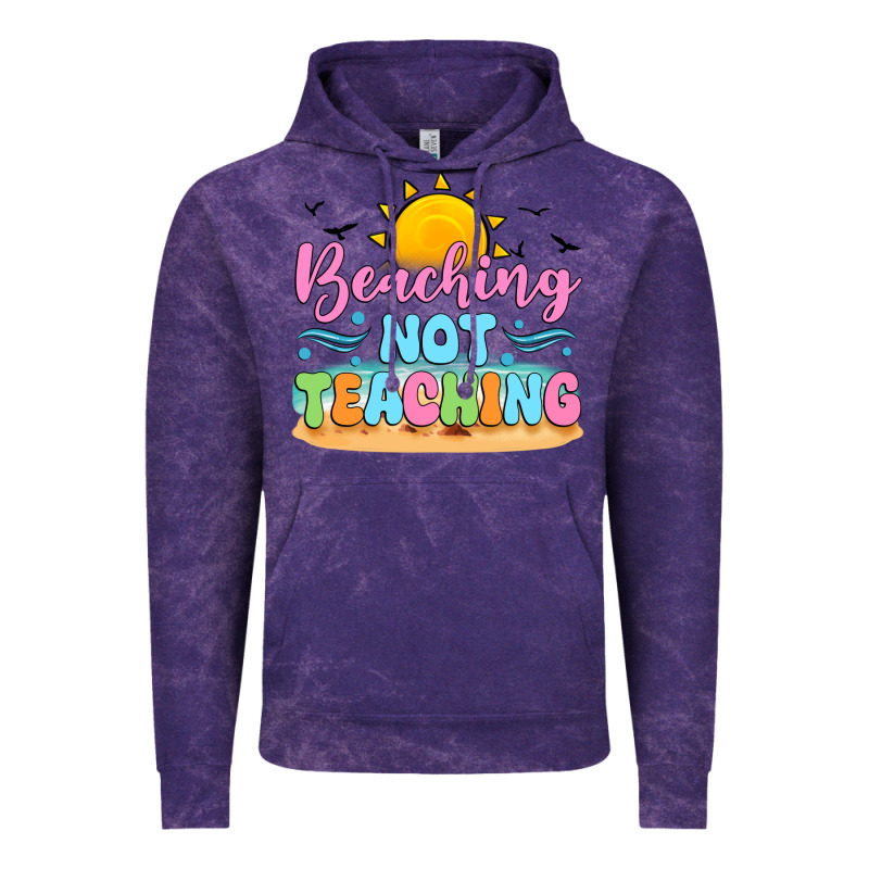 Beaching Not Teaching Black Back Vintage Hoodie by JahusDesignShop | Teevron