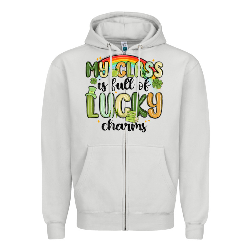 My Class Is Full Of Lucky Charms Zipper Hoodie by MaliasSmallBusiness | Teevron