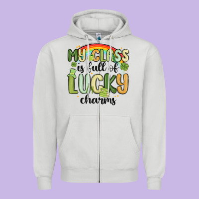 My Class Is Full Of Lucky Charms Zipper Hoodie Designed By Maliassmallbusiness