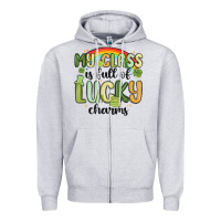 Heather Grey my class is full of lucky charms Zipper Hoodie - MaliasSmallBusiness