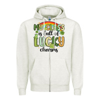 Oatmeal Heather my class is full of lucky charms Zipper Hoodie - MaliasSmallBusiness