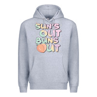 Heather Grey sun's out buns out Premium Hoodie - JahusDesignShop