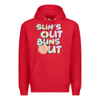 Red sun's out buns out Premium Hoodie - JahusDesignShop