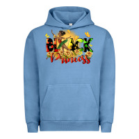 Pigment Pebble Blue black princess Urban Hoodie - CowGirlArtShop