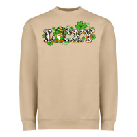 Mushroom lucky with gnome and  shamrocks Heavyweight Sweatshirt - AdoDesignShop