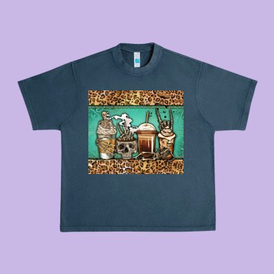 Skeleton Coffee Cups Urban Heavy Tee Designed By Jasminsmagicworld