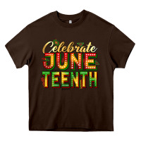Chocolate Brown celebrate juneteenth Heavy Core Tee - Zillion Design Studio