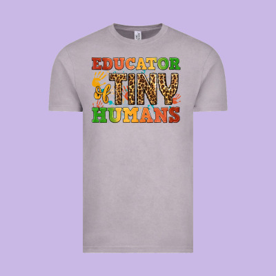 Educator Of Tiny Humans Vintage Tee Designed By Bundleandbundleshop