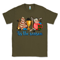 Army Green tis the season hockey and Christmas Classic Tee - AdoDesignShop