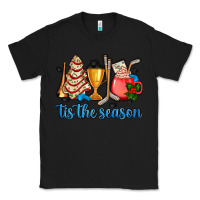 Black tis the season hockey and Christmas Classic Tee - AdoDesignShop