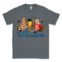 Charcoal Heather tis the season hockey and Christmas Classic Tee - AdoDesignShop