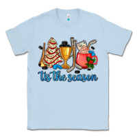 Dusty Blue tis the season hockey and Christmas Classic Tee - AdoDesignShop