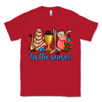 Red tis the season hockey and Christmas Classic Tee - AdoDesignShop